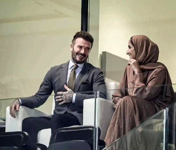 عکس جدید دختر درویش، مدیرعامل پرسپولیس، در کنار دیوید بکهام!