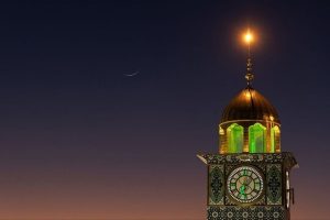 تصاویر) رویت هلال ماه رمضان بر فراز حرم حضرت عباس (ع)