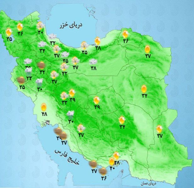 وزش باد و گردخاک در جنوب غرب و جنوب شرق کشور