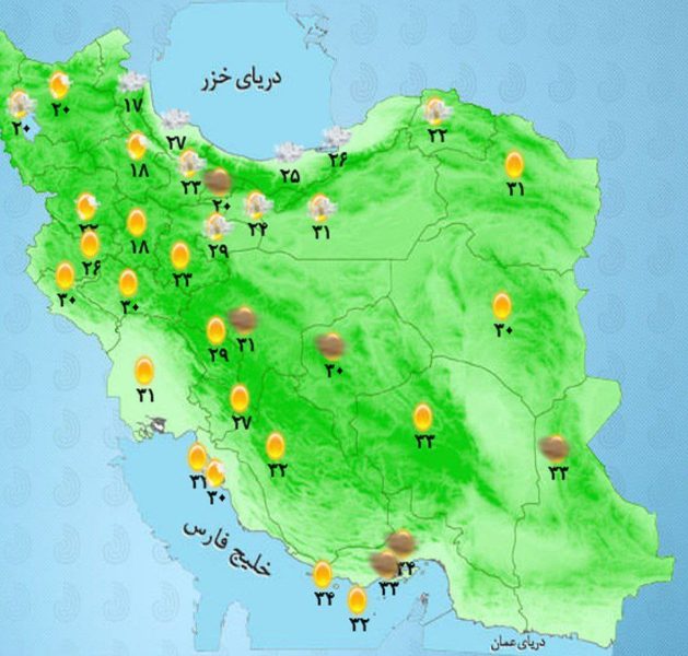 رگبار و رعدوبرق در شمال غرب کشور