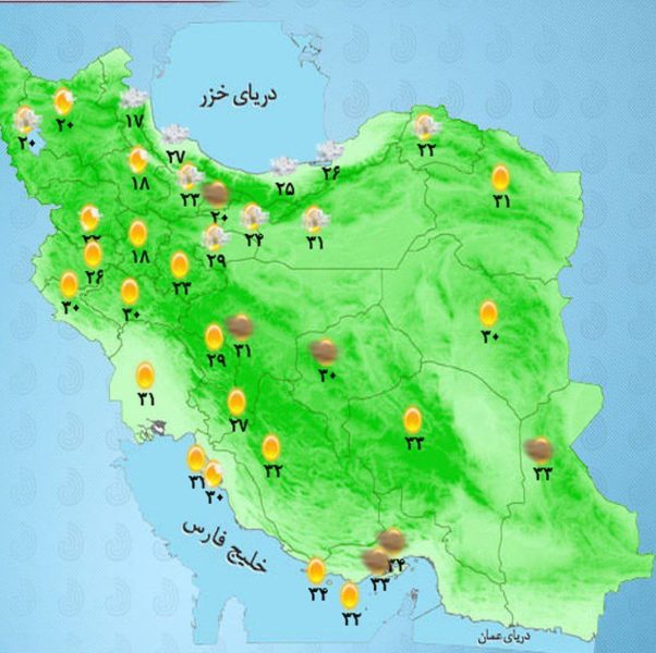 رگبار و رعدوبرق در جنوب و شرق کشور