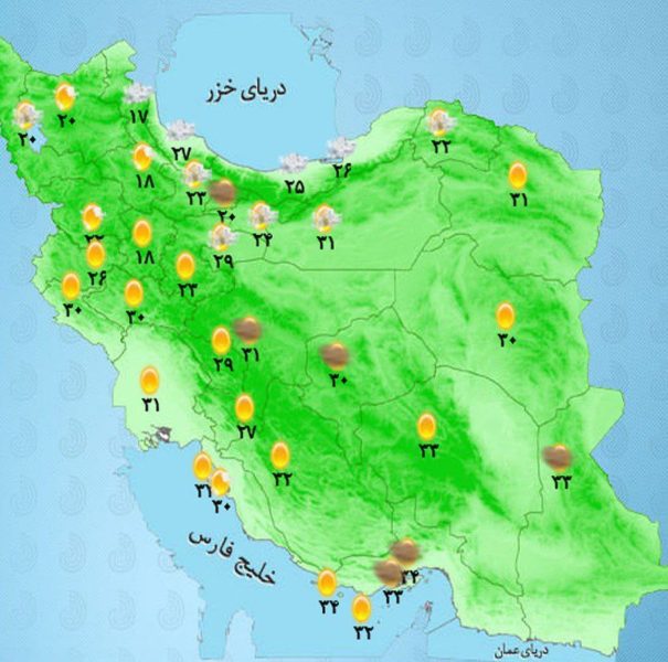 رگبار و رعدوبرق در مناطق جنوبی کشور