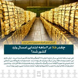 چقدر طلا در ۴ ماهه ابتدایی امسال وارد کشور شد؟ ‌