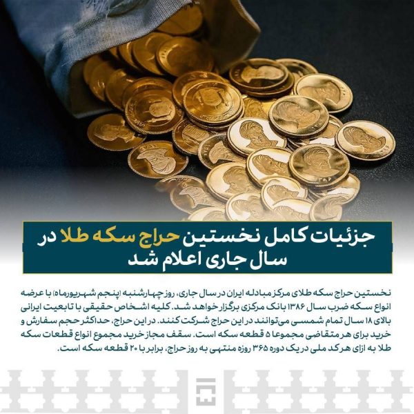 جزئیات کامل نخستین حراج سکه طلا در سال جاری اعلام شد