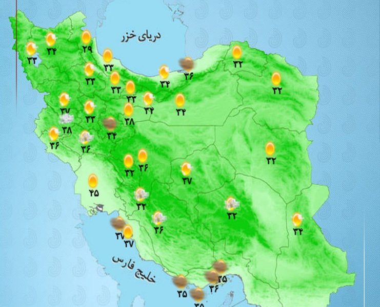 رگبار و رعدوبرق در برخی مناطق جنوبی کشور