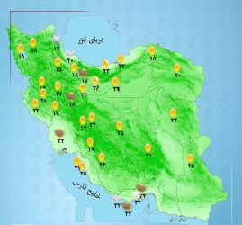 بارش پراکنده در مناطقی از شمال کشور