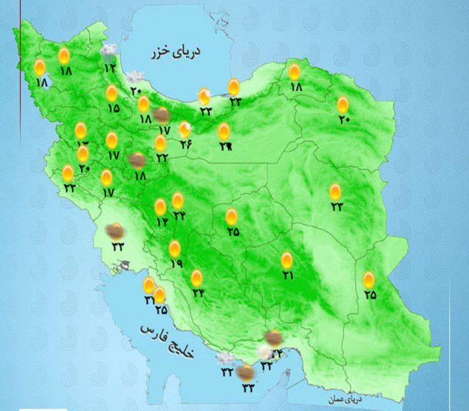 رگبار و تندباد در مناطقی از جنوب و شرق کشور