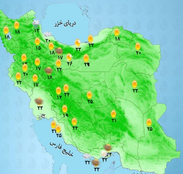 رگبار و رعدوبرق در استان‌های شمالی کشور