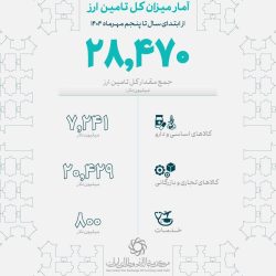 تأمین ارز ۲۸.۴ میلیارد دلاری برای واردات کالاهای اساسی و صنعتی در نیمسال اول