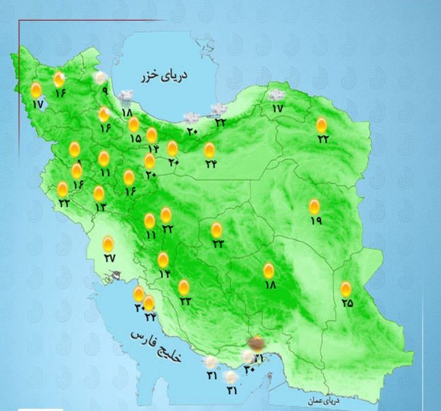 تداوم بارش باران در شمال کشور