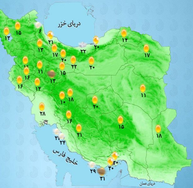 رگبار و رعدوبرق در جنوب وجنوب شرق کشور
