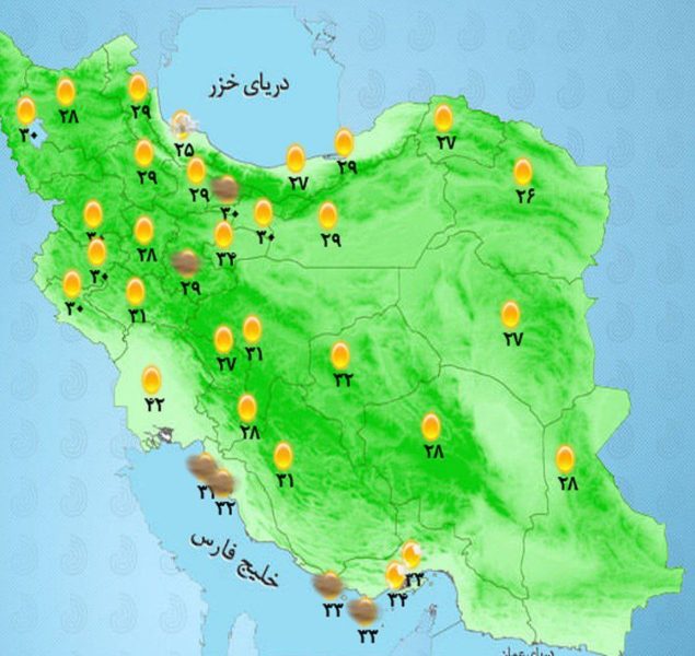 بارش باران در شمال و شمال غرب کشور