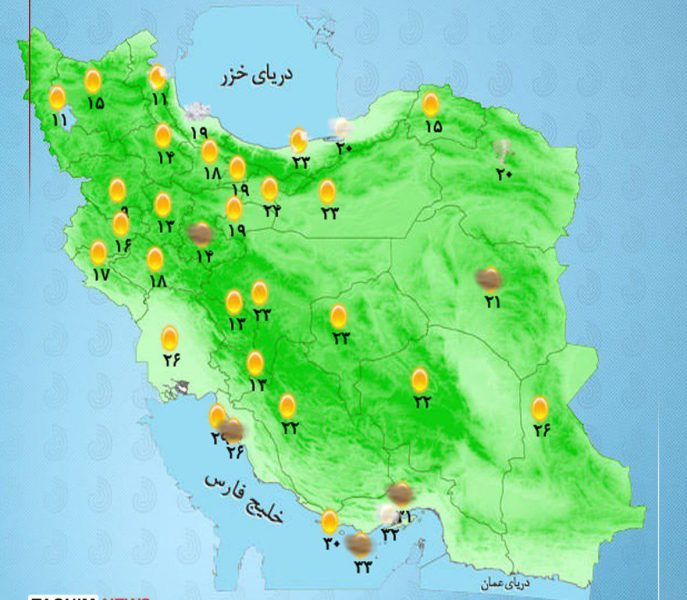 رگبار و باد شدید در مناطقی از جنوب و جنوب شرق کشور