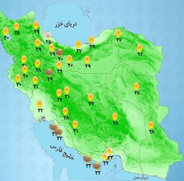 بارش باران در شمال و شمال غرب کشور