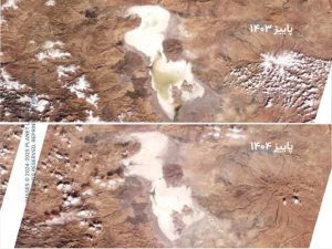 دریاچه ارومیه کاملا خشک شد