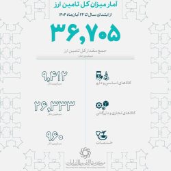 تأمین ۳۶.۷ میلیارد دلار ارز برای واردات کالا و خدمات توسط بانک مرکزی