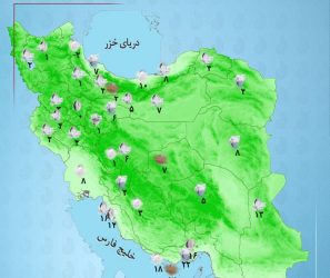 بارش برف و باران در اکثر مناطق کشور