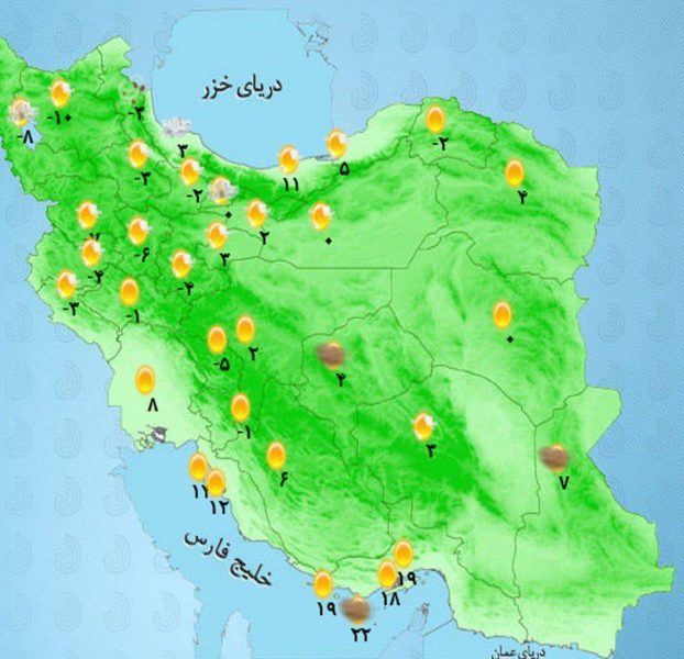 جو پایدار در اکثر مناطق کشور